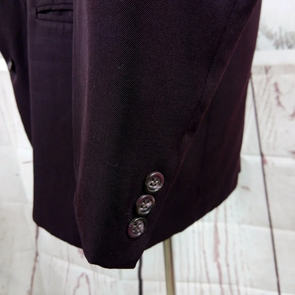 Bachrach 44L 2 Button Burgundy Suit Blazer Sports